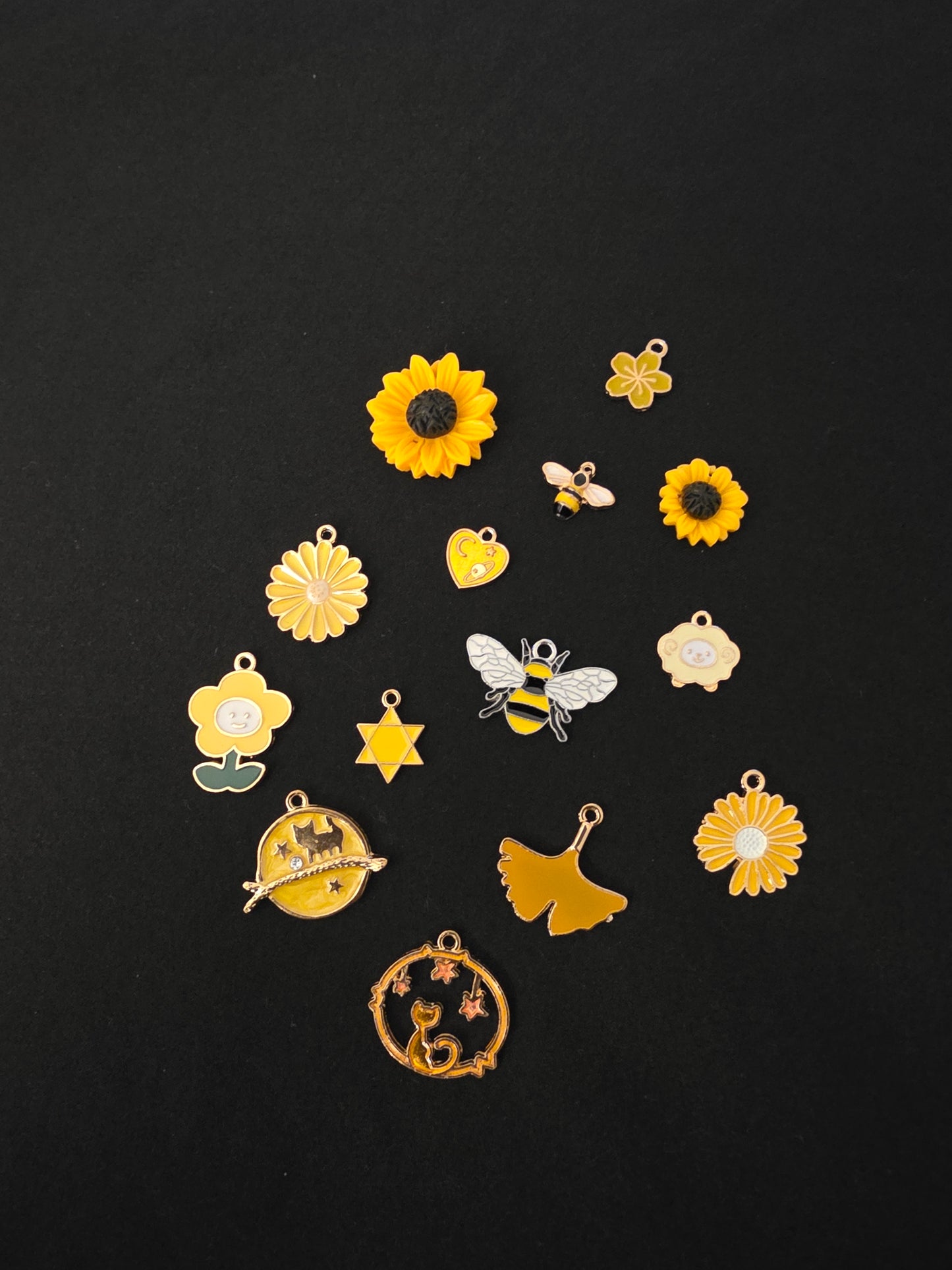 Yellow Enamel Charms