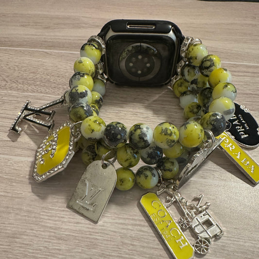Bumble Bee Beaded Apple Watch Band