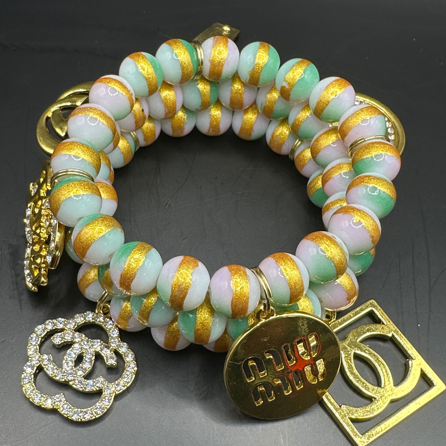 Golden Pastures Beaded Bracelet Set