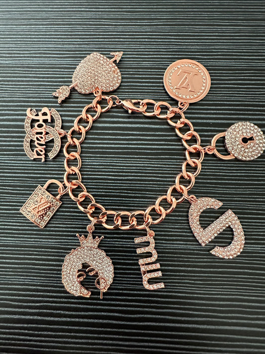Forever Rose Gold Charm Bracelet
