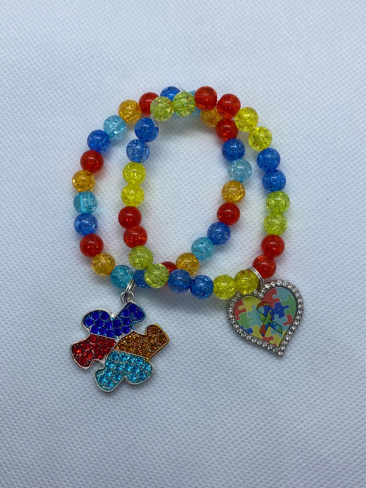 Puzzle Piece Beaded Bracelet
