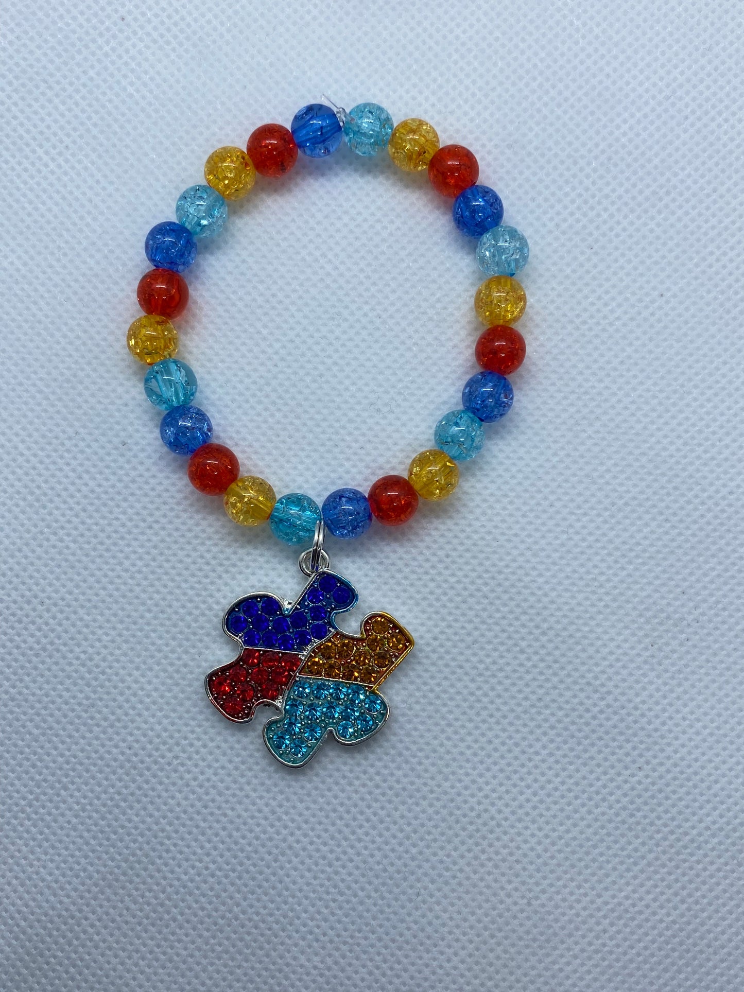 Puzzle Piece Beaded Bracelet