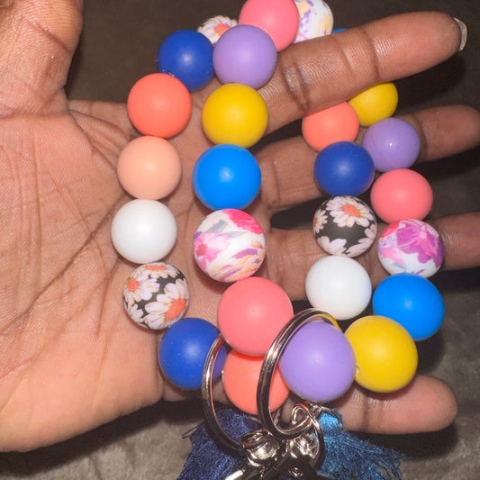 Floral Key Wristlet