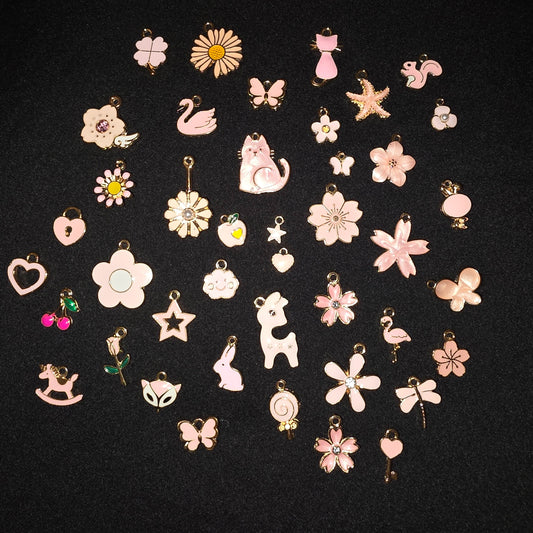 Pink Enamel Charm Collection