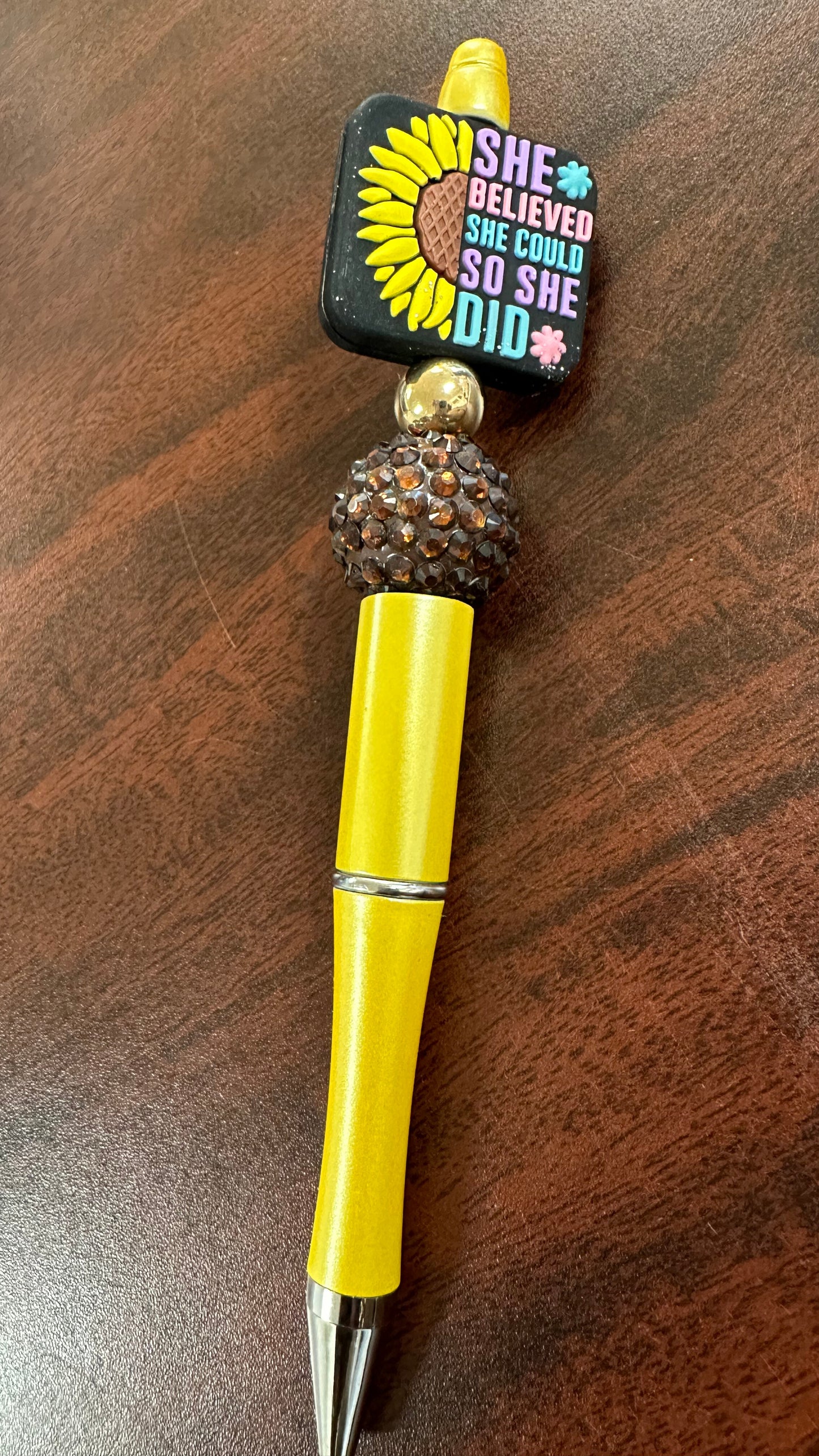 She Believed She Could Beaded Pen