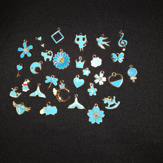 Turquoise Enamel Charm Collection