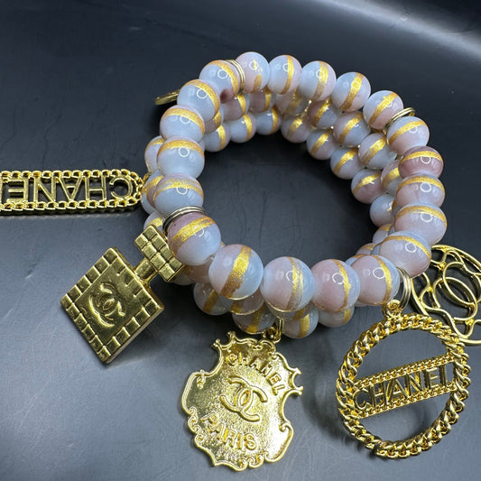 Visions of Gold Beaded Bracelet Set