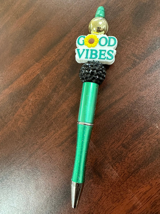 Good Vibes Beaded Pen