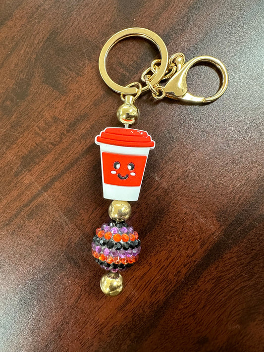 Happy Coffee Keychain